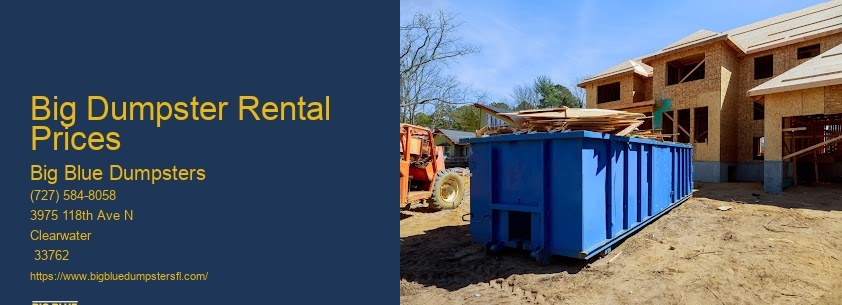 Big Blue Dumpster Rentals