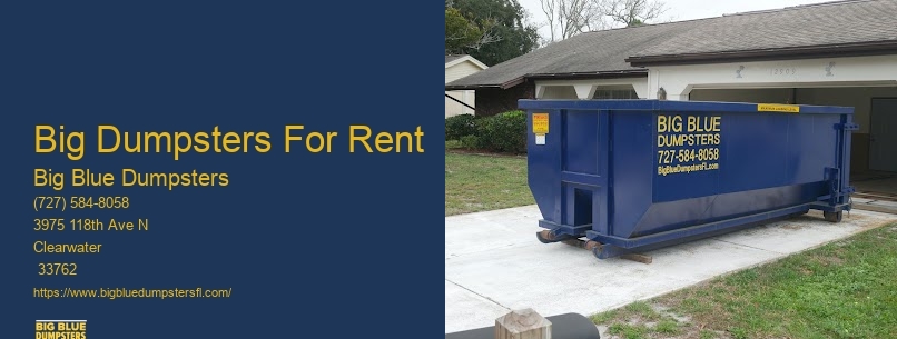 Big Dumpsters For Rent