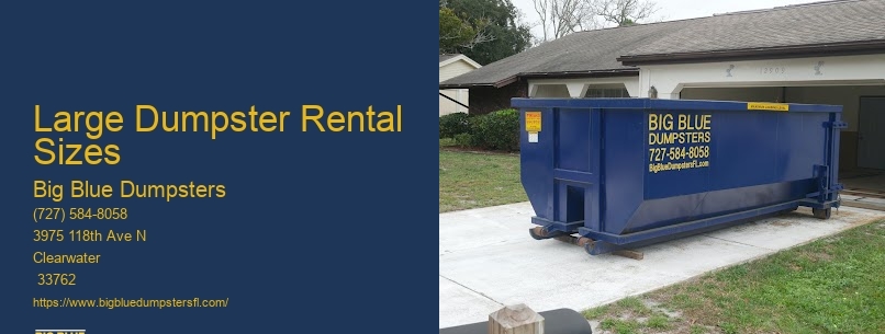 Large Dumpster Rental Sizes